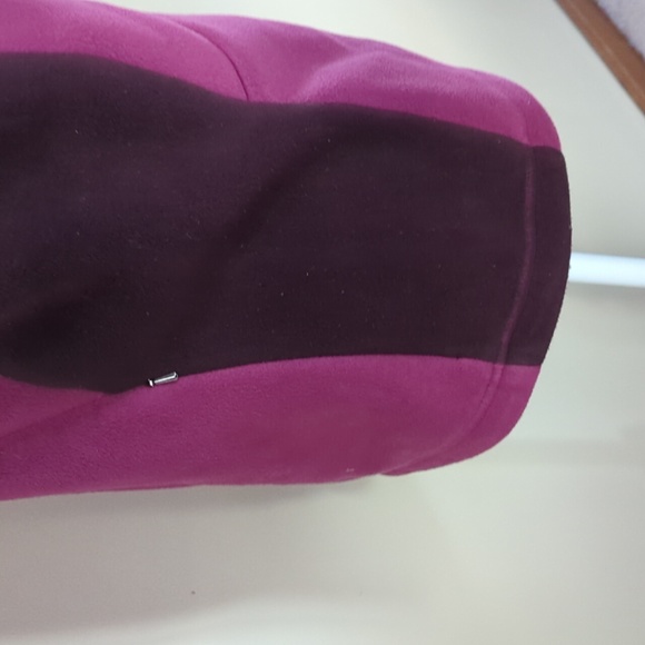 Columbia Fleece Zip Up Color Block Jacket MEDIUM Brown Mauve - Picture 14 of 16